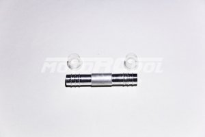 Картинка Фитинг RC-U0734 врезной «сростка», под обжим, алюминий, 3/8, G6, №6, #6 (8мм), 180° без стаканов от компании Климат Комплект