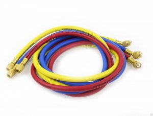 Ком-т заправочных шлангов VRP-U-RYB 3x1500mm (R12, R22, R134A, R404A, R407C, R507))